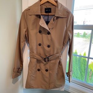 Brave Soul Tan double Breasted Trench